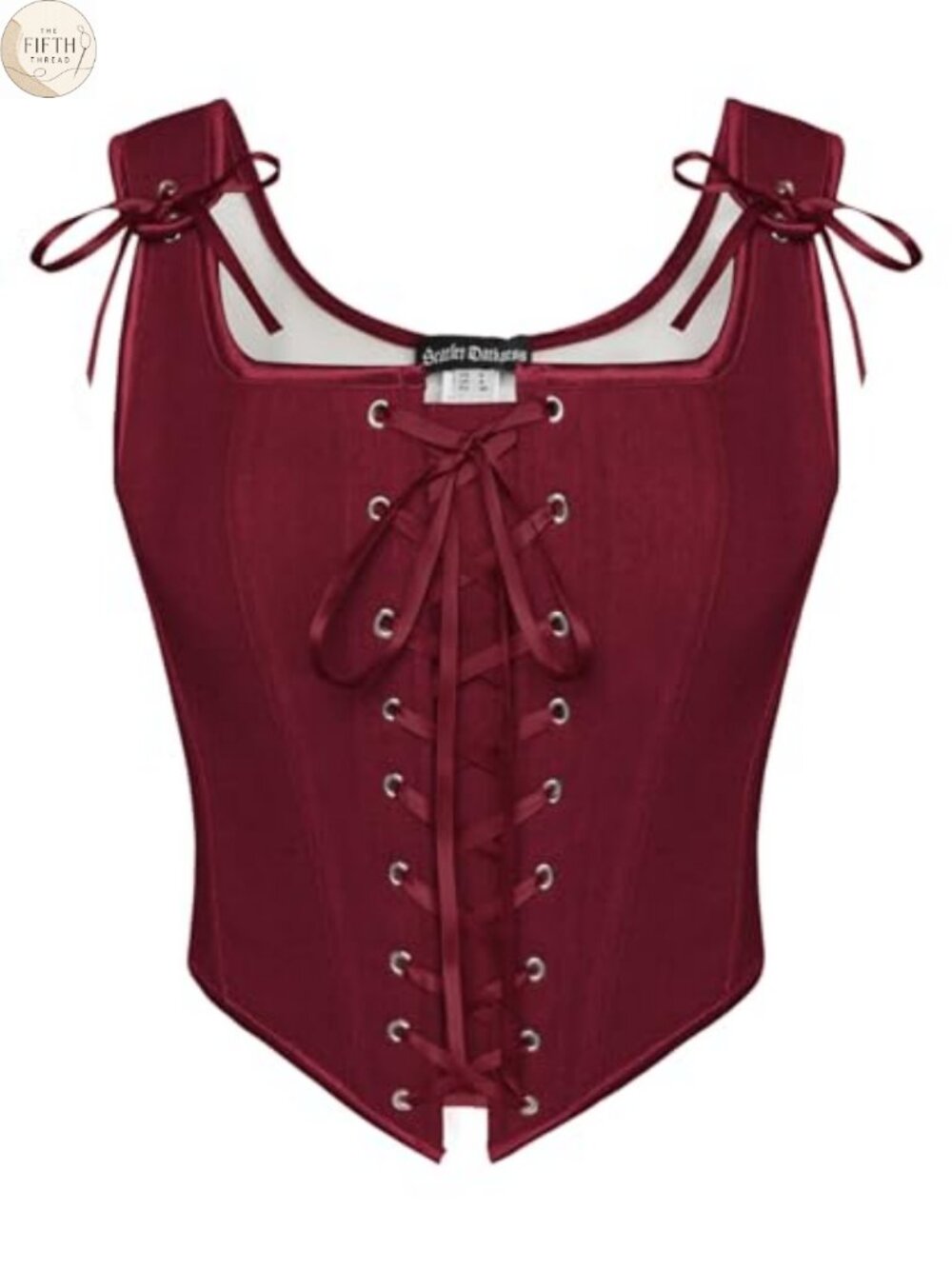 Renaissance Corset Top Imitation Linen Lace Up Overbust Bustier